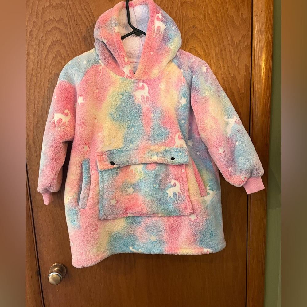 Kids Rainbow Unicorn Hoodie